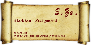 Stokker Zsigmond névjegykártya